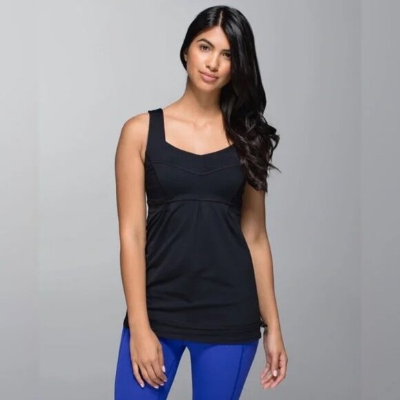 Lululemon Black Tame Me Athletic Tank Top - Picture 1 of 16
